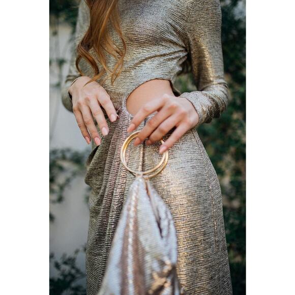 Significant Other Chloe Midi Dress Gold - Picture 3 of 9